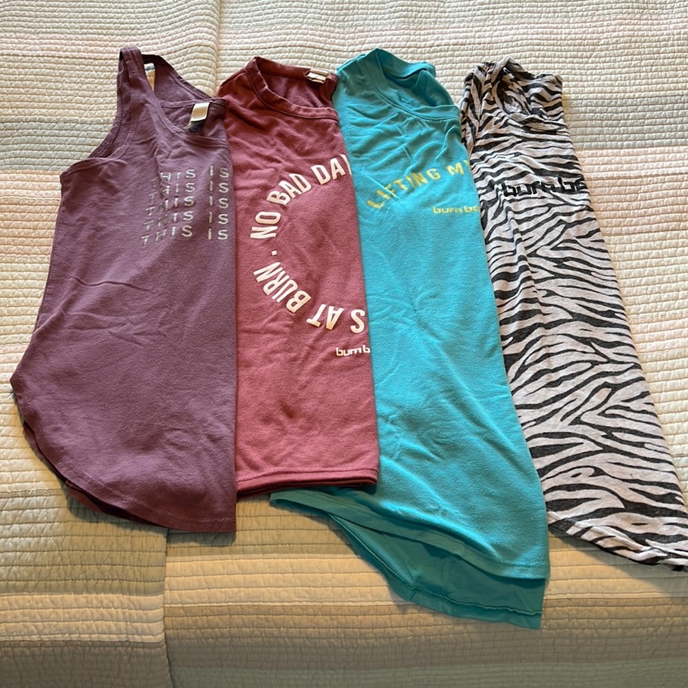 Burn Bootcamp branded workout tops
